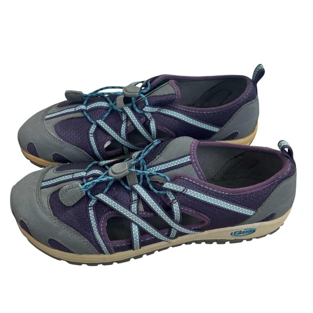 Chaco Outcross Junior/ Women’s 6 Purple Blue Water Hiking Shoes Sandals Sneakers
